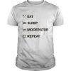 eat sleep moderator repeat  Classic Men's T-shirt