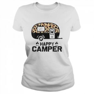 happy Camper Leopard Matching Camping Crew Shirt Classic Women's T-shirt