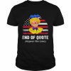 retro End Of Quote Repeat The Line Anti Biden American Flag Gift TShirt Classic Men's T-shirt