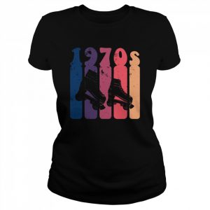 70s S Disco Derby Retro Roller Skating  Classic Women's T-shirt