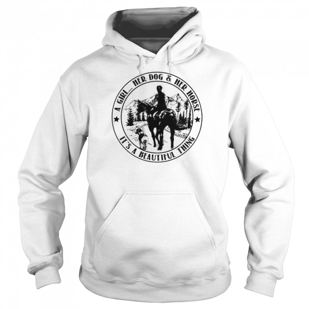 A Girl her Dog and her Horse it’s a beautiful thing 2022  Unisex Hoodie