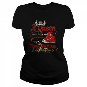 A Queen Was Born In September Happy Birthday Virgo Converse Chuck  Classic Women's T-shirt