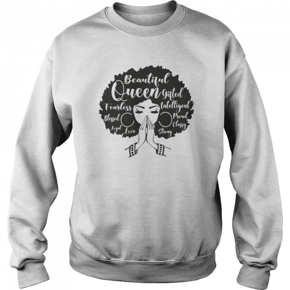 Afro Woman Praying Shirt Unisex Sweatshirt