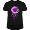 Alzheimer’s Awareness Purple Sunflower Ribbon Butterflies Shirt Classic Men's T-shirt