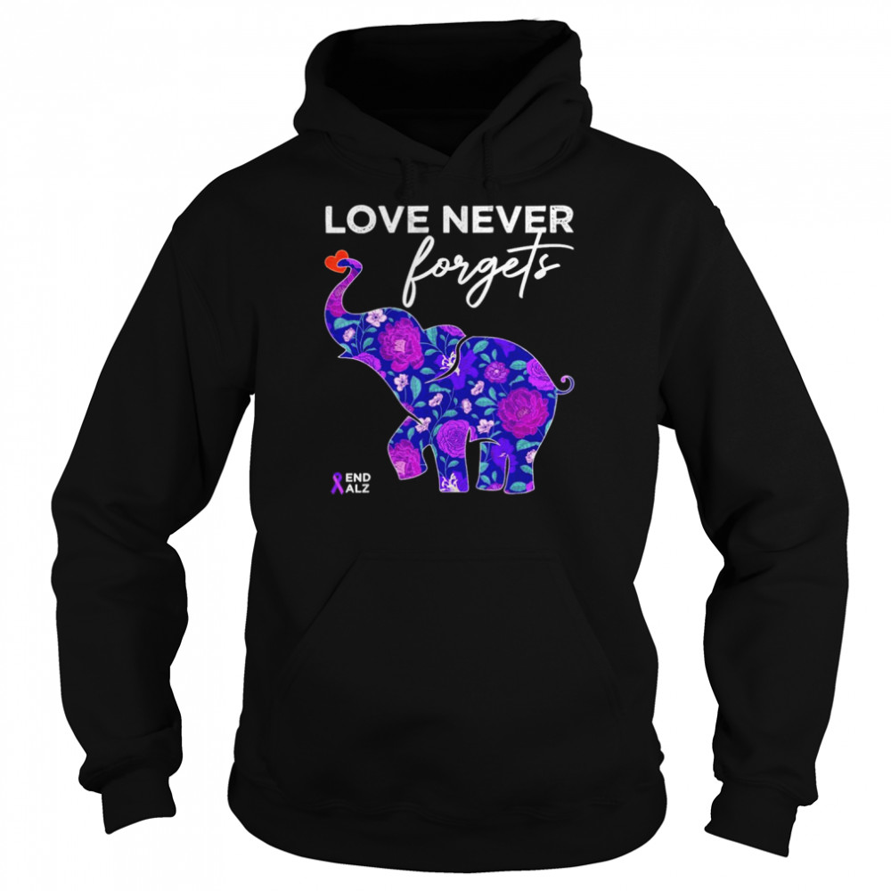 Alzheimers End Alzheimers Love Never Forgets Shirt Unisex Hoodie