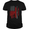 American Flag With Baseball Bat  Classic Men's T-shirt