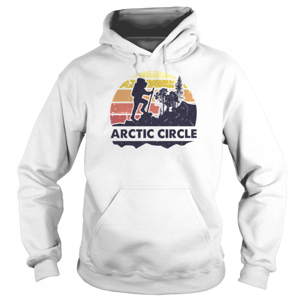 Arctic Circle Hiker Gift Vintage  Unisex Hoodie