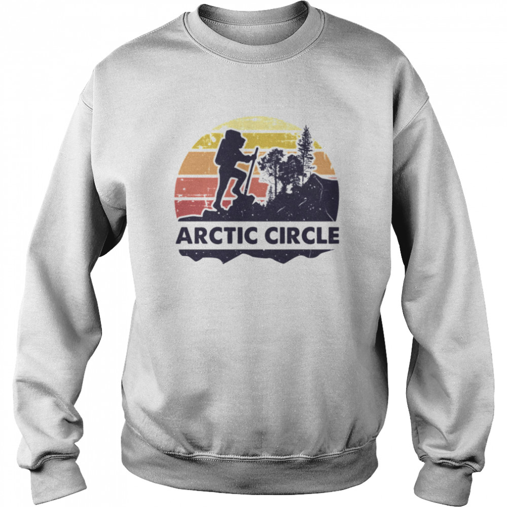 Arctic Circle Hiker Gift Vintage  Unisex Sweatshirt