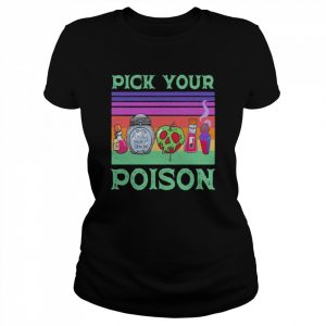 Awesome Retro Pick Your Poison Halloween T-Shirt Classic Women's T-shirt