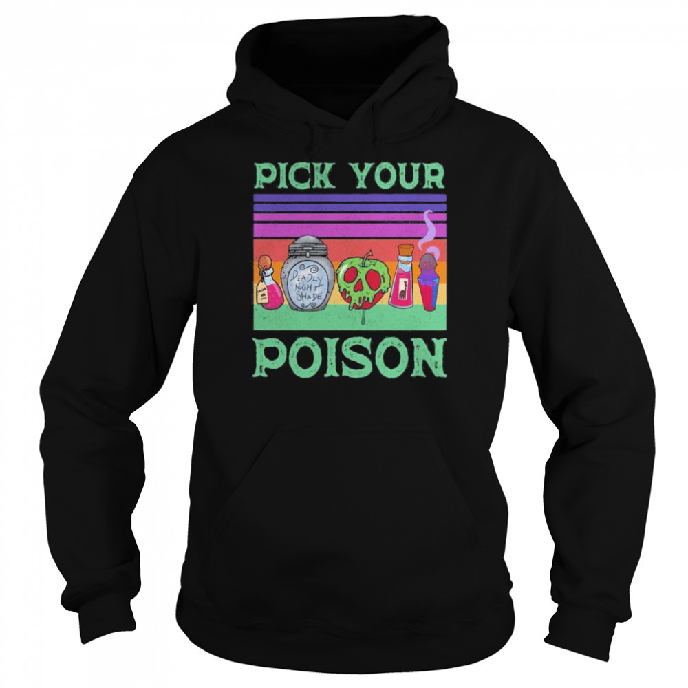 Awesome Retro Pick Your Poison Halloween T-Shirt Unisex Hoodie