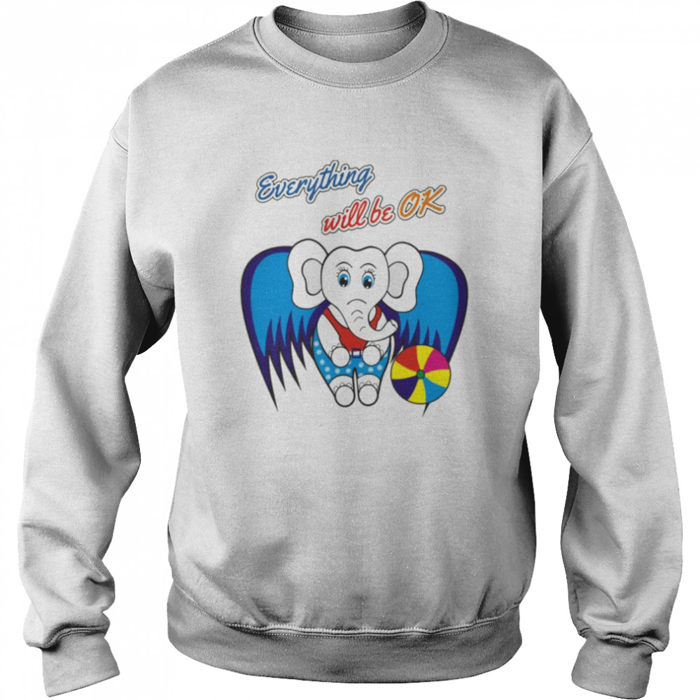 Baby Elephant With A Ball Baby Suit  Unisex Sweatshirt