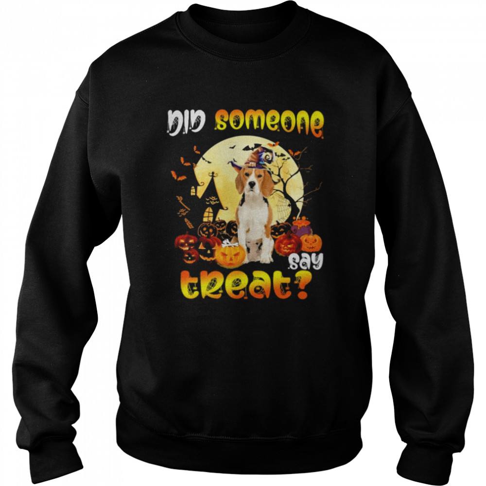 Black Boston Terrier did someone say treat Happy Halloween  Unisex Sweatshirt