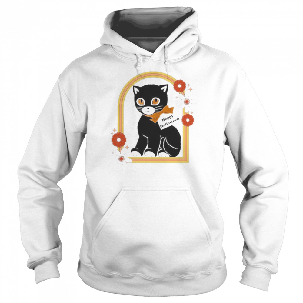 Black Cat Halloween T-Shirt Unisex Hoodie