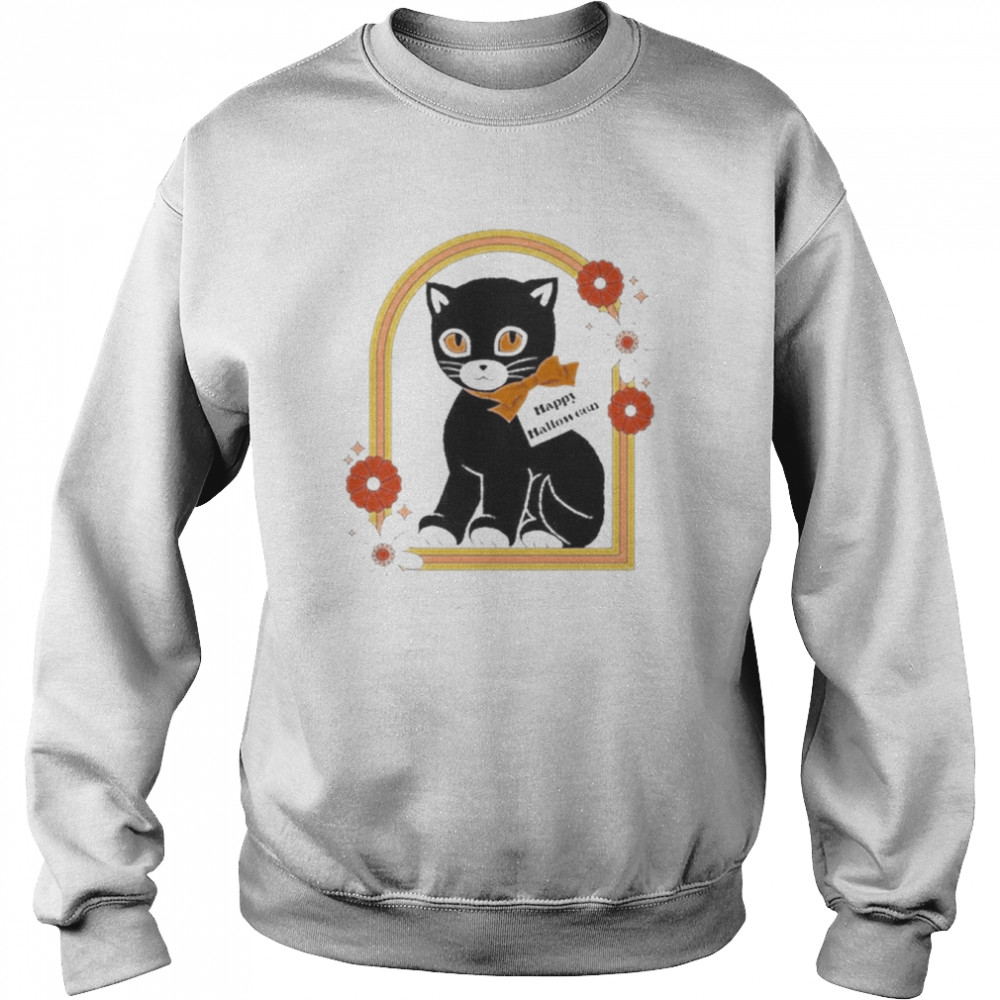 Black Cat Halloween T-Shirt Unisex Sweatshirt