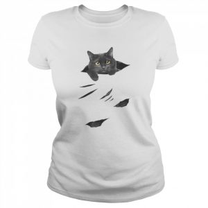 Black Cat Torn Shirt Classic Women's T-shirt