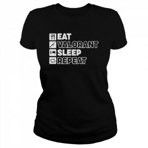 Black Soar WestJett Eat Valorant Sleep Repeat Shirt Classic Women's T-shirt