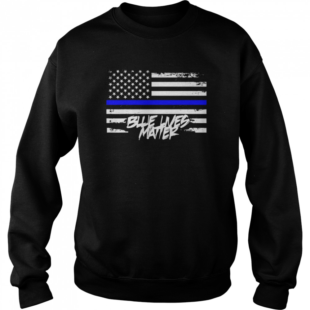 Blue Lives Matter USA Flag vintage  Unisex Sweatshirt