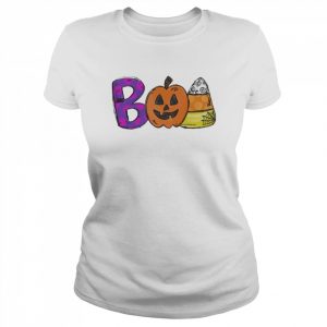 Boo Doodle Letters Halloween T-Shirt Classic Women's T-shirt