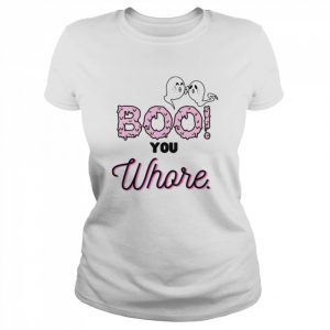 Boo You Whore Mean Girls Halloween Ghost Pink  Classic Women's T-shirt