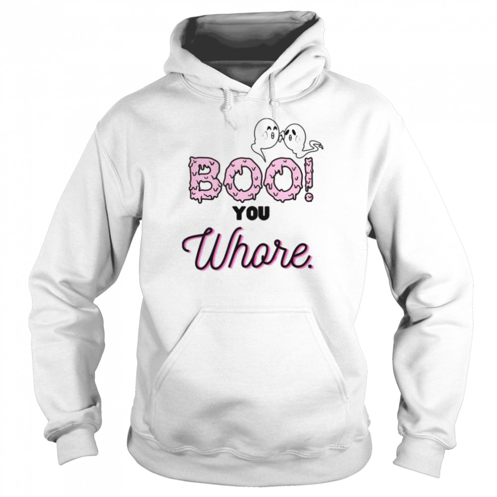 Boo You Whore Mean Girls Halloween Ghost Pink  Unisex Hoodie