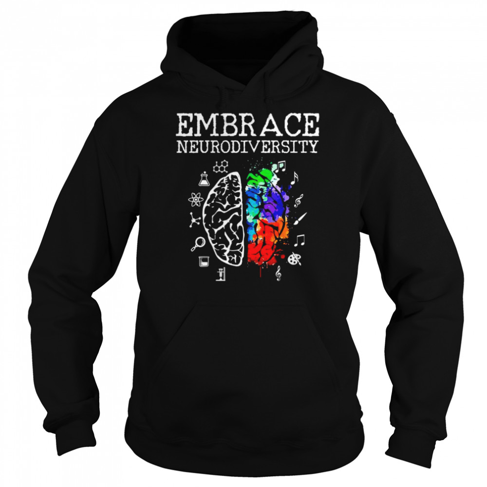 Brain embrace neurodiversity  Unisex Hoodie