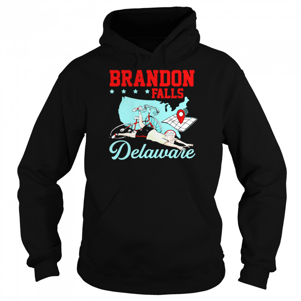 Brandon falls delaware Joe Biden bike ride T- Unisex Hoodie