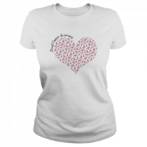 Breast Cancer Awareness Ribbon Pattern Heart Women’s Shirt Classic Women's T-shirt