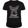 Butterfly Pink Supporting Fighters Breast Cancer Awareness T-Shirt Classic Men's T-shirt