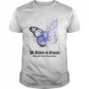 Butterfly We Believe in Miracles Stomach Cancer Awareness Shirt Classic Men's T-shirt