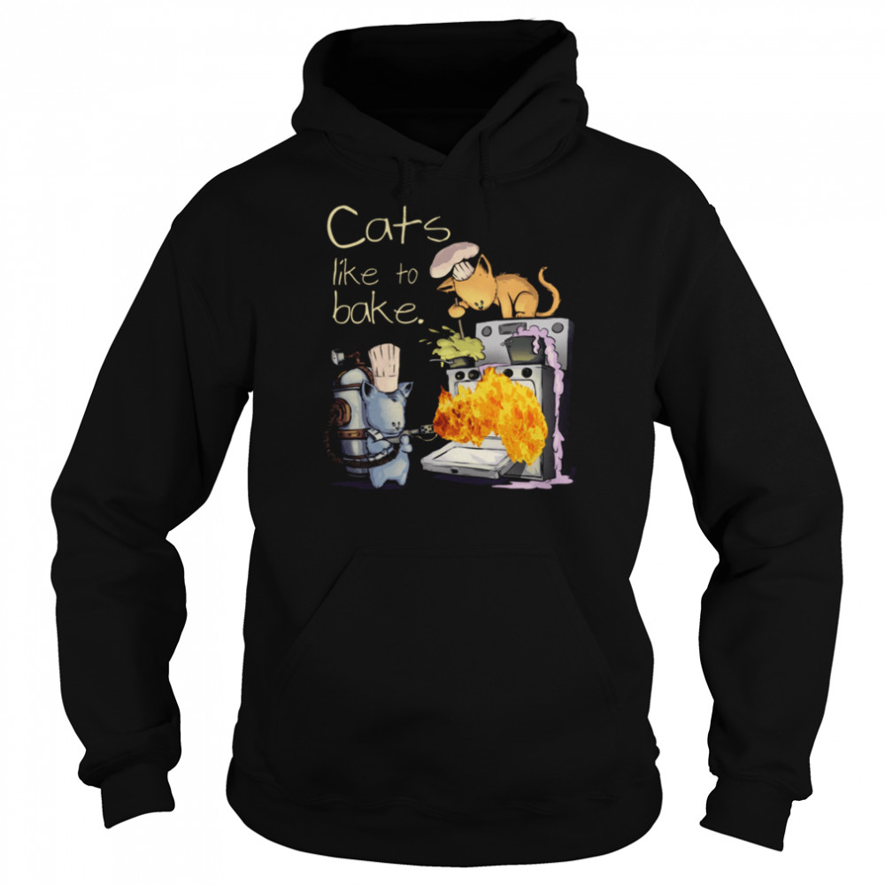 Cat Lovers Cats Like To Bake  Unisex Hoodie