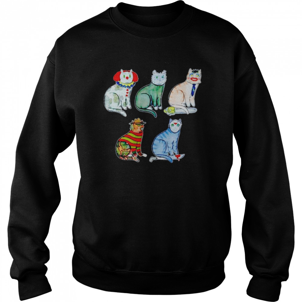 Cats horror characters mashup vintage  Unisex Sweatshirt