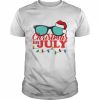 Christmas in July Santa Glasses Merry Christmas  Classic Men's T-shirt