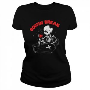 Coffin Break Skeleton Halloween  Classic Women's T-shirt