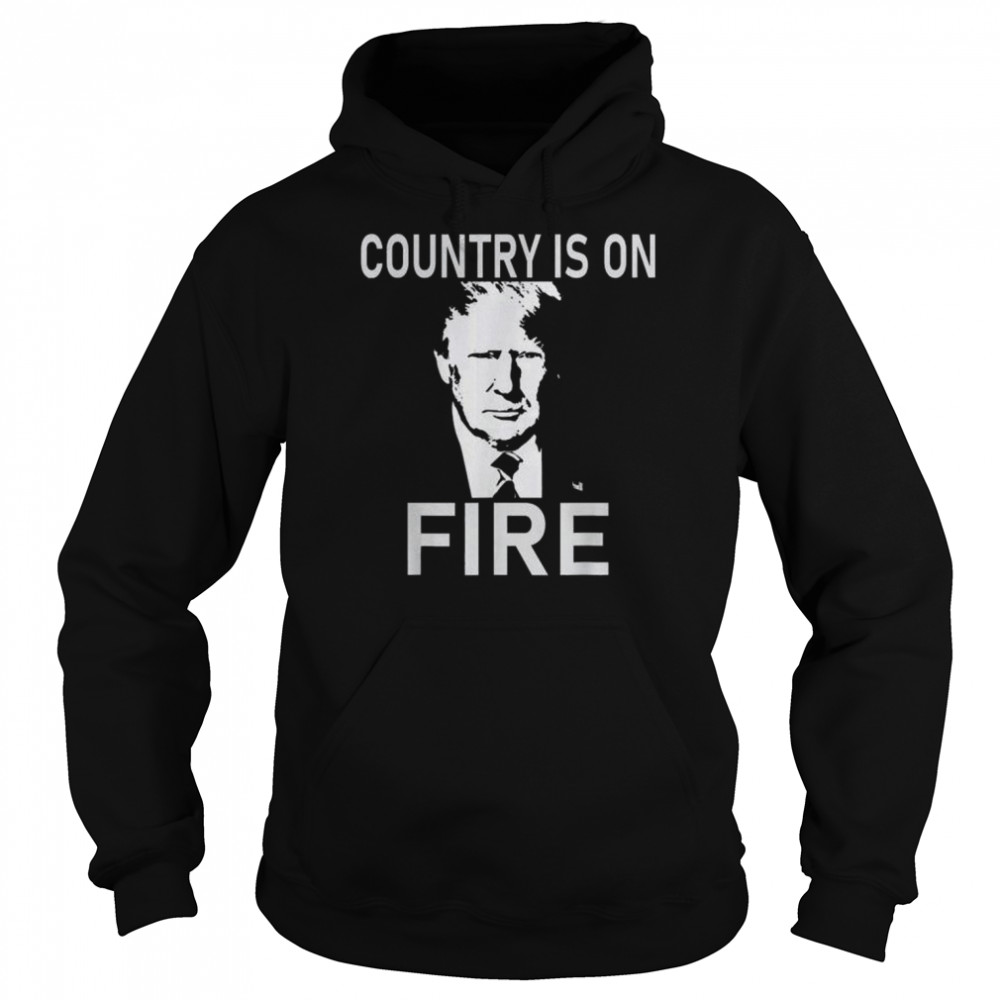 Country is on fire Trump vintage  Unisex Hoodie