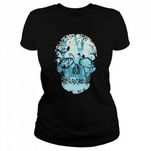 Dark Forest Skull Graphic  Classic Women's T-shirt