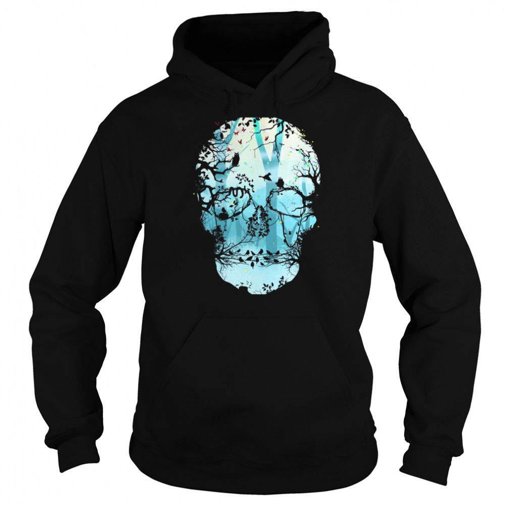 Dark Forest Skull Graphic  Unisex Hoodie