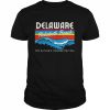 Delaware Rehoboth Beach Retro Surf Wave Graphic T-Shirt Classic Men's T-shirt