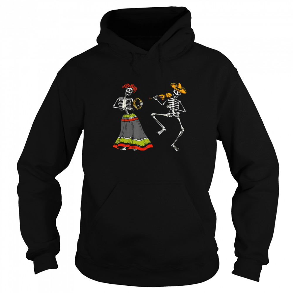 Dia De Los Muertos Dance Of Death Macabre Skeleton Halloween  Unisex Hoodie