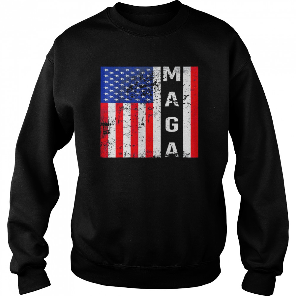 Donald Trump Maga American Flag Vote Trump 2024 T-Shirt Unisex Sweatshirt