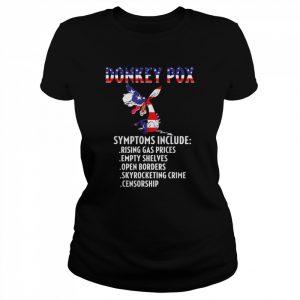 Donkey Pox Conservative Republican Anti Biden Donkeypox Flag Us T-Shirt Classic Women's T-shirt