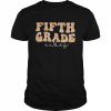 Fifth Grade Vibes Groovy Flowers Teacher Back to School T-Shirt Classic Men's T-shirt