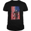 Firefighter With Axe Running  Classic Men's T-shirt