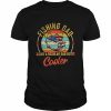 Fishing Dad like a regular Dad but cooler retro vintage American flag  Classic Men's T-shirt