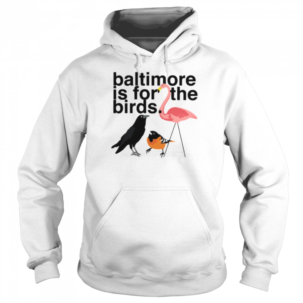 Flamingo Baltimore Is For The Birds Graphic  Unisex Hoodie