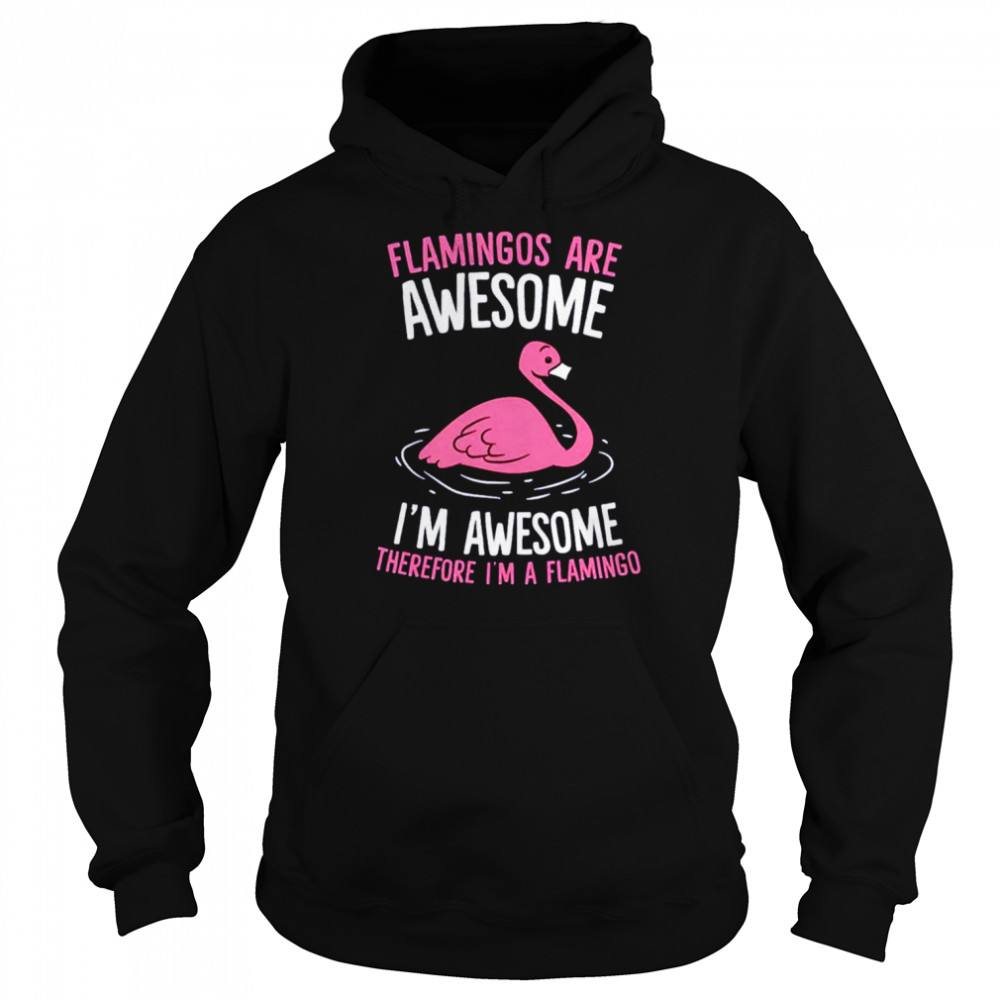 Flamingos Are Awesome I’m Awesome Therefore I’m A Flamingo  Unisex Hoodie