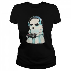 Gamer Ghost Lazy Halloween Costume Cool Video-game Gaming T-Shirt Classic Women's T-shirt