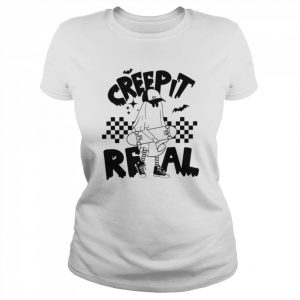 Ghost skateboard creep it real Halloween  Classic Women's T-shirt