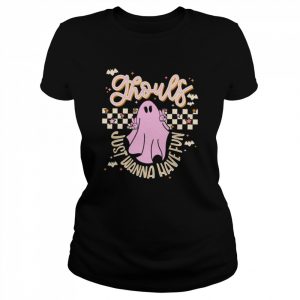 Ghouls Just Wanna Have Fun Ghost Halloween Fall  Classic Women's T-shirt