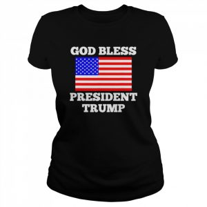 God Bless President Trump USA Flag T-Shirt Classic Women's T-shirt