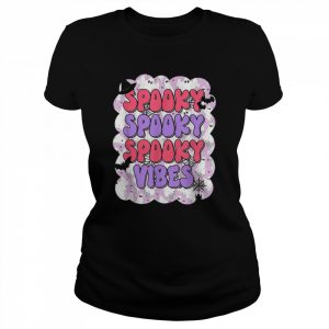 Groovy Spooky Season Spooky Vibes Hippie Halloween Costume  Classic Women's T-shirt